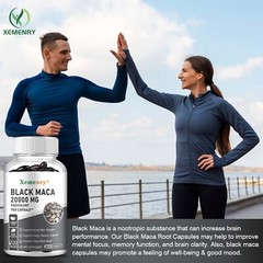 Black Maca 20000mg -Testosterone Booster, Muscle Health, Supports Desire Stamina
