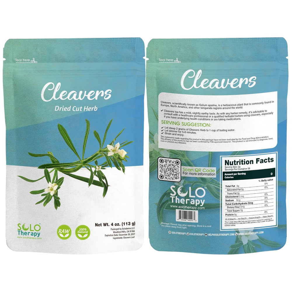 Cleavers Herb 4 Oz., Cleavers Dried Cut Herb, Cleavers Tea, Galium Aparine, Rese