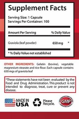 Green Food complex – GRAVIOLA Tree Leaf 650 Mg – effectively cleanse – 1 B, 100C