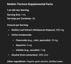 Mullein Extract Powerful Lung Cleanse Respiratory Herbal Drop Free Shipping USA