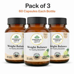 Organic India Weight Balance 60 Veg Capsules Ayurvedic Herbal 3 Pack Metabolism