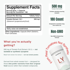 Bloofah Tomato Fruit Extract 10:1 Lycopene Supplement 500mg – 180 Count Herbal