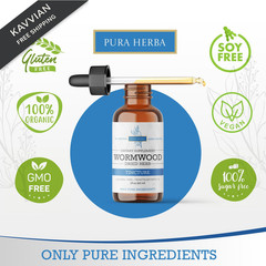 Wormwood Organic Tincture – Herbal Supplement for 2 Fl Oz (Pack of 1)