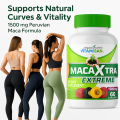 Maca Root Capsules 1500mg, Peruvian Maca Extract for Men & Women 120 Capsules