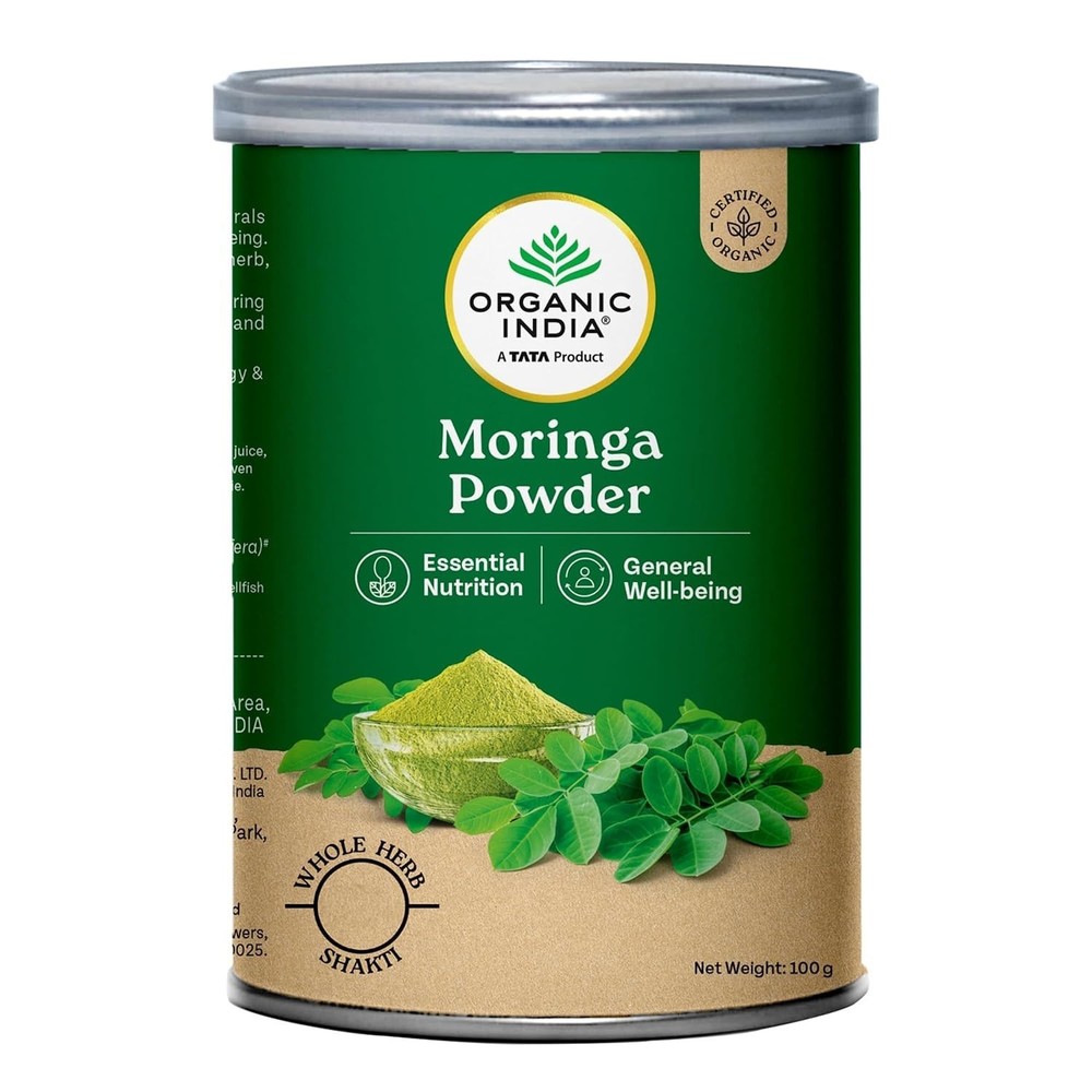 Organic India Moringa Powder 100g Superfood Energy Stamina Vitamins Minerals