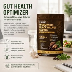 Holior 18-in-1 Black Walnut & Wormwood Herbal Blend for 240 Count (Pack of 1)