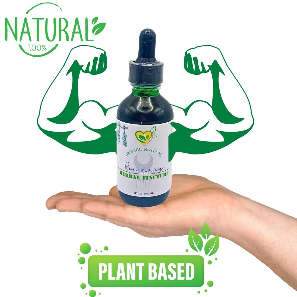 Rosemary Tincture Organic Natural Liquid Herbal Drops 2 oz Bottle Dropper