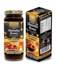 Organic Saffran Honey With Garlic & Black Seed 5 In 1, Vitamins A B and C By ESP