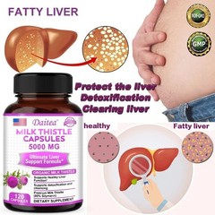Organic Milk Thistle Extract Capsules Liver Support Detox Supplement