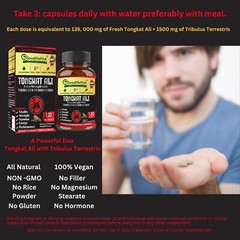 LONGJACK TONGKAT AL1 ROOT EXTRACT WITH TRIBULUS TERRESTRIS- MAXIMUM BENEFITS-120