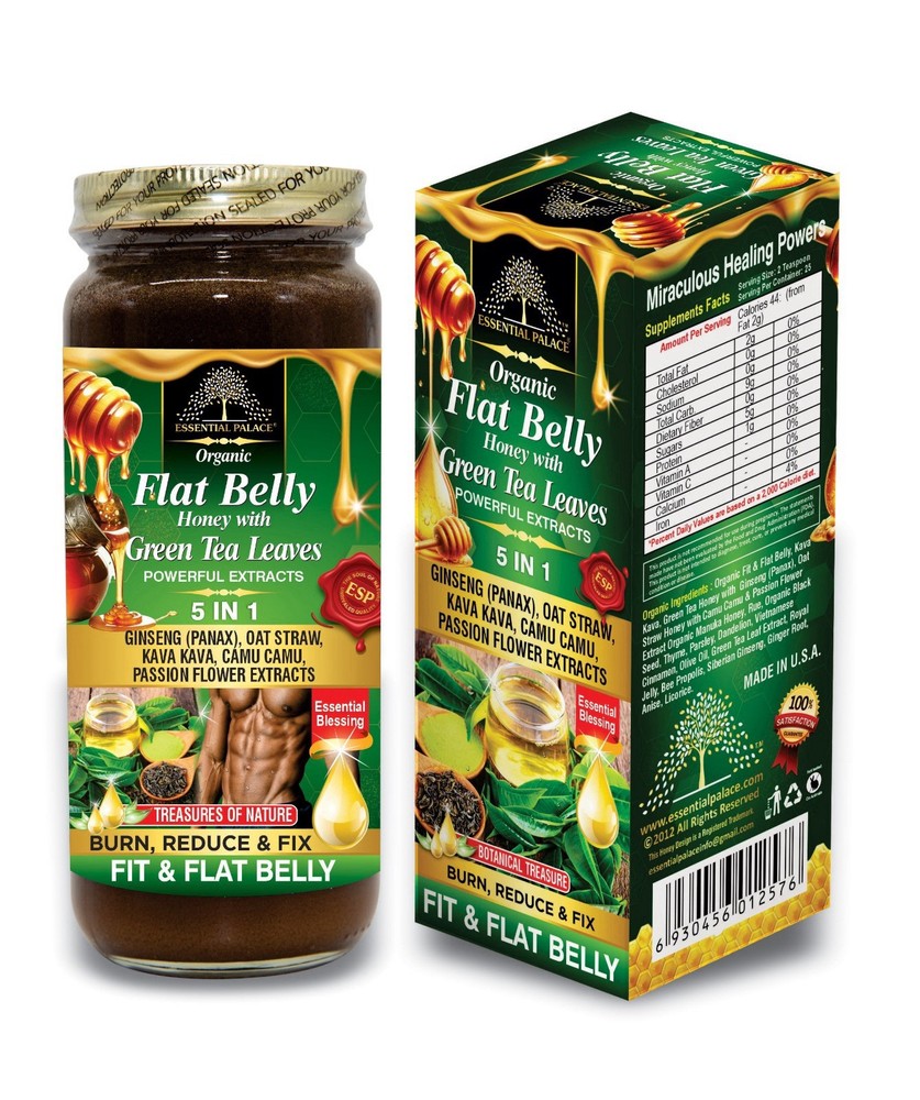 16# Flat Belly Honey With Green Tea Leaves Powerful Extracts By Essential Palace