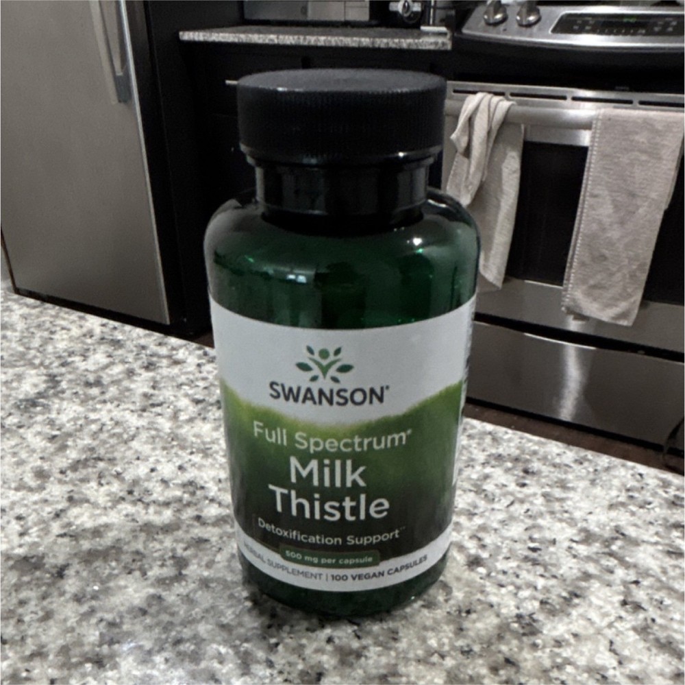 Swanson Full Spectrum Vegan Milk Thistle 500 mg Capsules 100 Count Detox