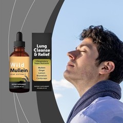 Wild Mullein Leaf Extract Organic Lung Cleanse Drops for Lung Organic Herbal MOD