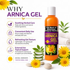ARNICA MONTANA GEL 8 Oz SUPPORT RELIEF BRUISES MUSCLE ACHES CREAM NATURAL REMEDI
