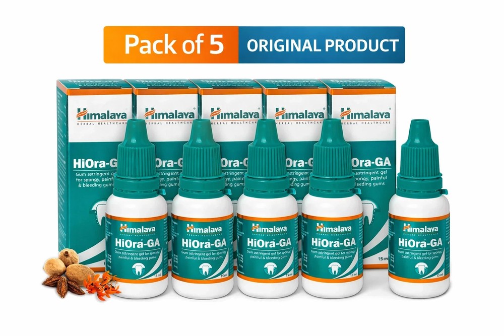 5 x Himalaya Hiora-GA Ayurvedic Gel 15ml Each Oral Care Support Exp 2028