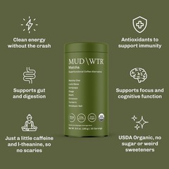 MUD WTR Matcha Mushroom Powder Lion s Mane Chaga Reishi Organic 30 Servings