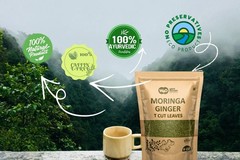 Moringa Tea with Ginger 8 oz, Boost Immunity, Aid in Digestion(2 Pack)