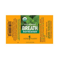 Breath Refresher Spearmint 0.47 oz By Herb Pharm