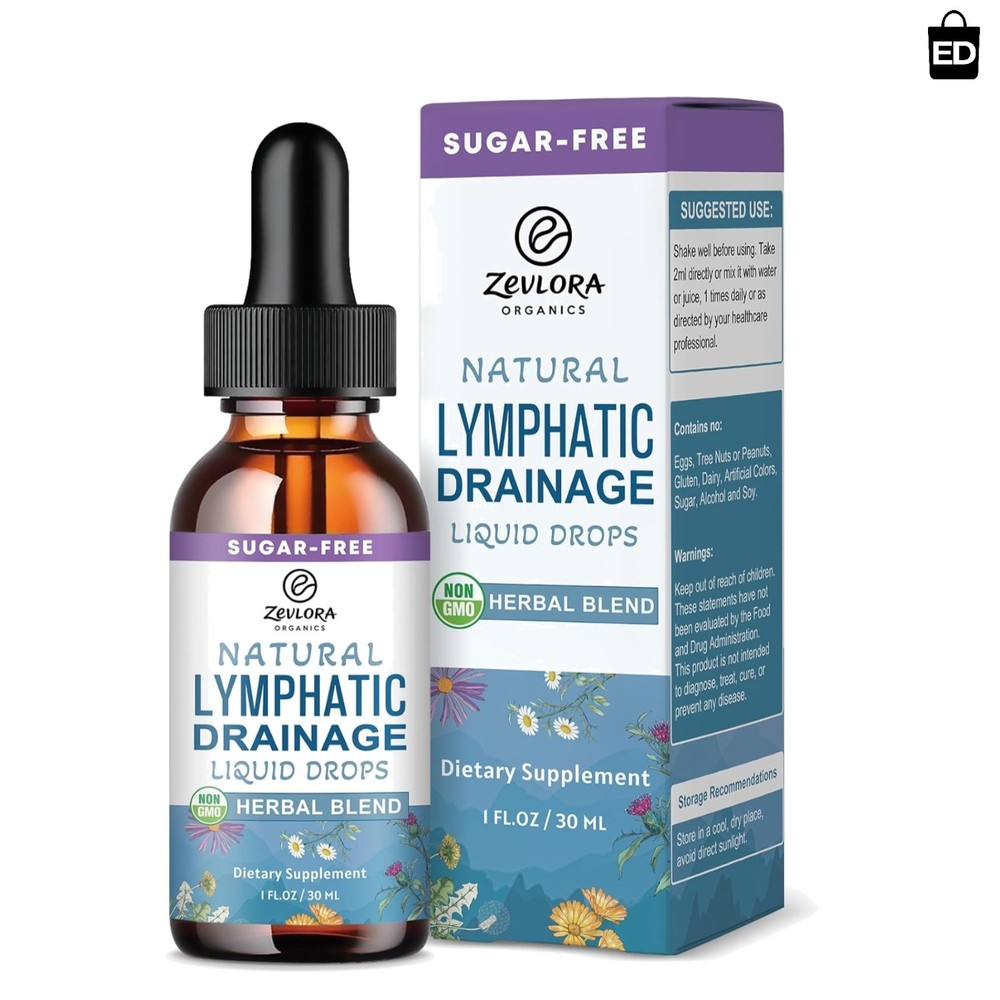 Lymphatic Drainage Supplements Drops Organic Lymphatic Support Liquid Drops …