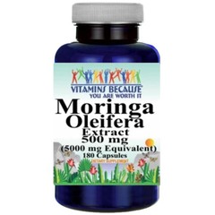 Moringa Oleifera Extract 5000mg – 180 capsules by Vitamins Because