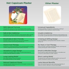 40pcs Capsicum Plaster Hot Muscle Strain Back Pain Relieving Patch Max Strength