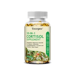 10-In-1 Cortisol Supplement Antioxidant Support Balanced Hormone 30/60/120 Caps
