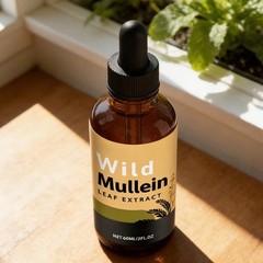 Mullein Wild Leaf Extract Organic Lung Cleanse Drops for Lung Organic Herbal
