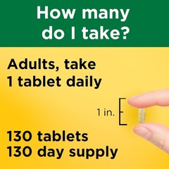 Nature Made Multivitamin with Iron 130 Tablets Daily Adult Vitamin Supplement