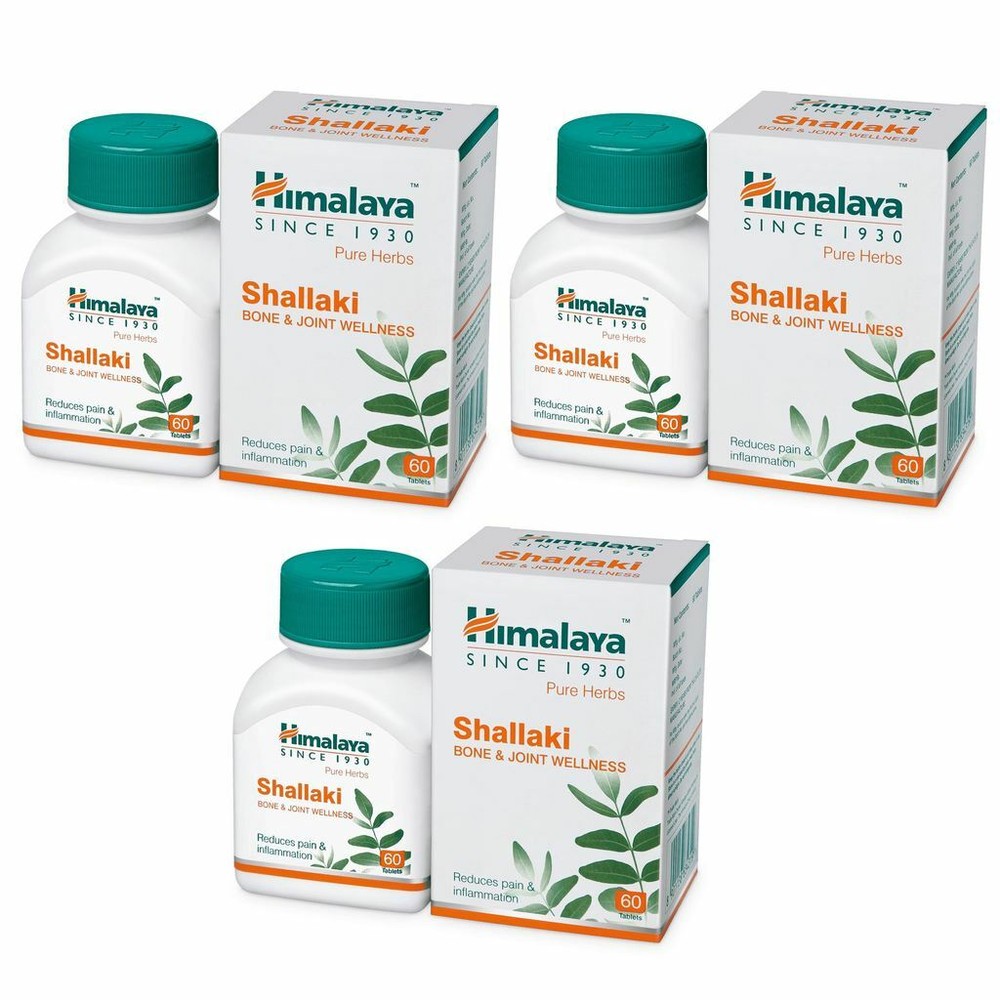 3 X Himalaya SHALLAKI 60 Tablets | Indian frankincense | Boswellia serrata F/S