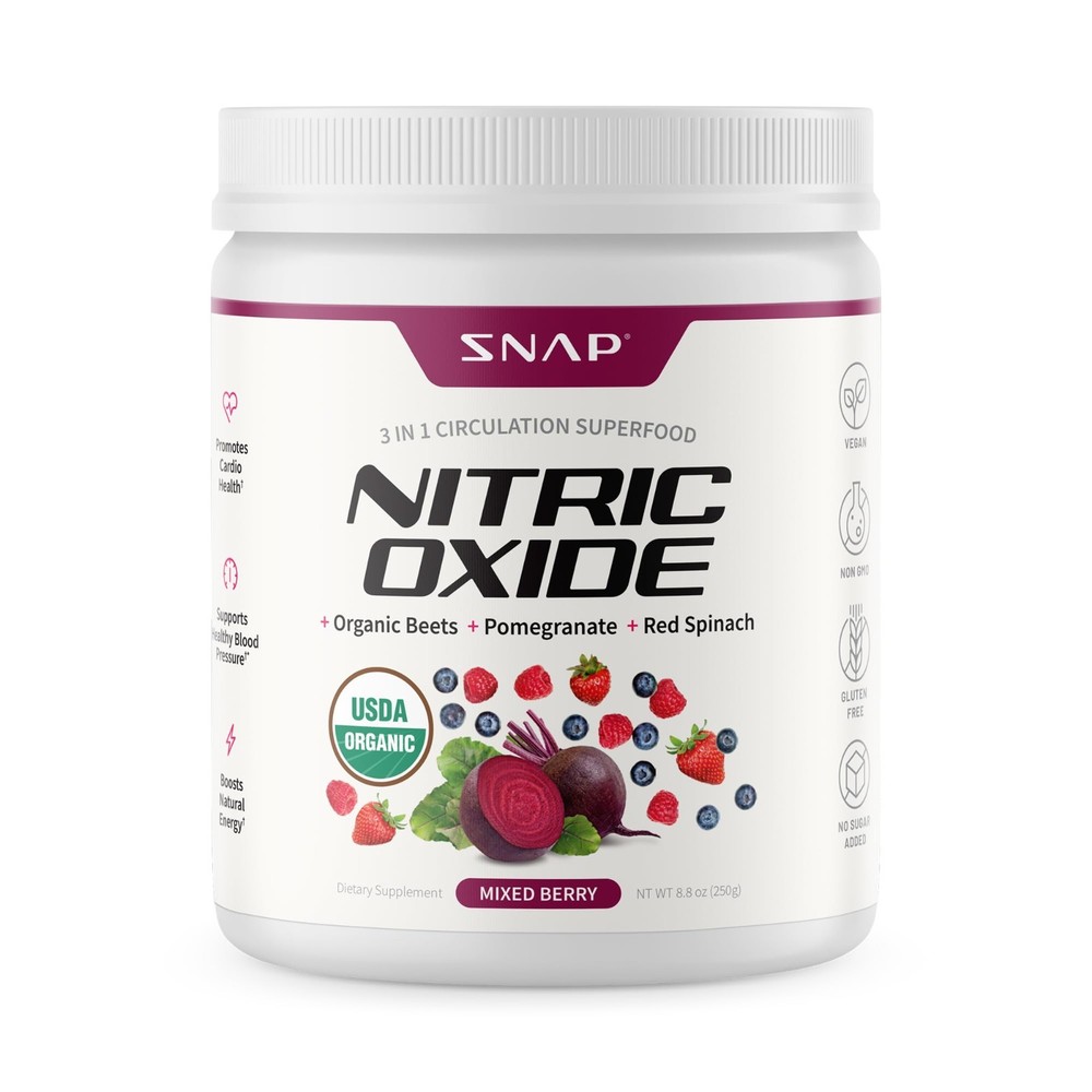 USDA Organic Beet Root Powder – Nitric Oxide Booster for Energy & Blood Flow, 30