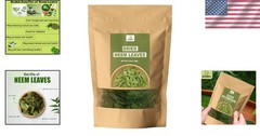 100% Natural Whole Dried Neem Leaves 0.3 Oz from Sri Lanka – Eco-Friendly Bag