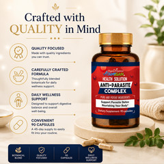 Parasite Cleanse & Detox Intestinal Herbal Dietary Capsule Pills Digestion 190cp