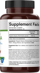 Organic Arjuna 1500mg Tablets – 90 Count Supplement for Heart & Wellness