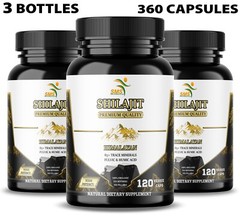 Himalayan Premium Pure Shilajit 360 Caps, IMPROVES VIGOR-VITALITY USA 3 Pack