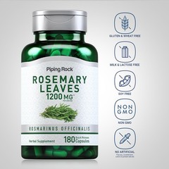 Rosemary Leaves 1200mg | 180 Capsules | Non-GMO, Gluten Free | by Piping Rock