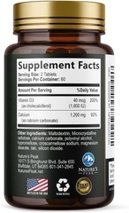 Calcium 1200 mg Per Serving with Vitamin D3 – Bone Health Supplement 120 tablet
