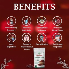 Kamarkas Gond Powder 200g Herbal Wellness Supplement Premium Pure Quality Powder