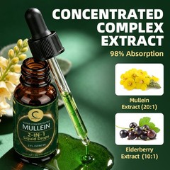 Mullein Leaf Extract Super Concentrated 420,000 MG 2 FL.OZ/60 ML Lung Cleanse
