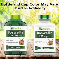 Boswellia Extract Capsules, 120 Count | 1,200 mg Per Capsule | 65% Boswellic …