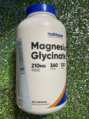 Nutricost Magnesium Glycinate Caps 210mg per serving 360caps 120serv -Exp:02/29
