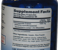 Ashwagandha Extract 1500mg 180 Capsules Fresh