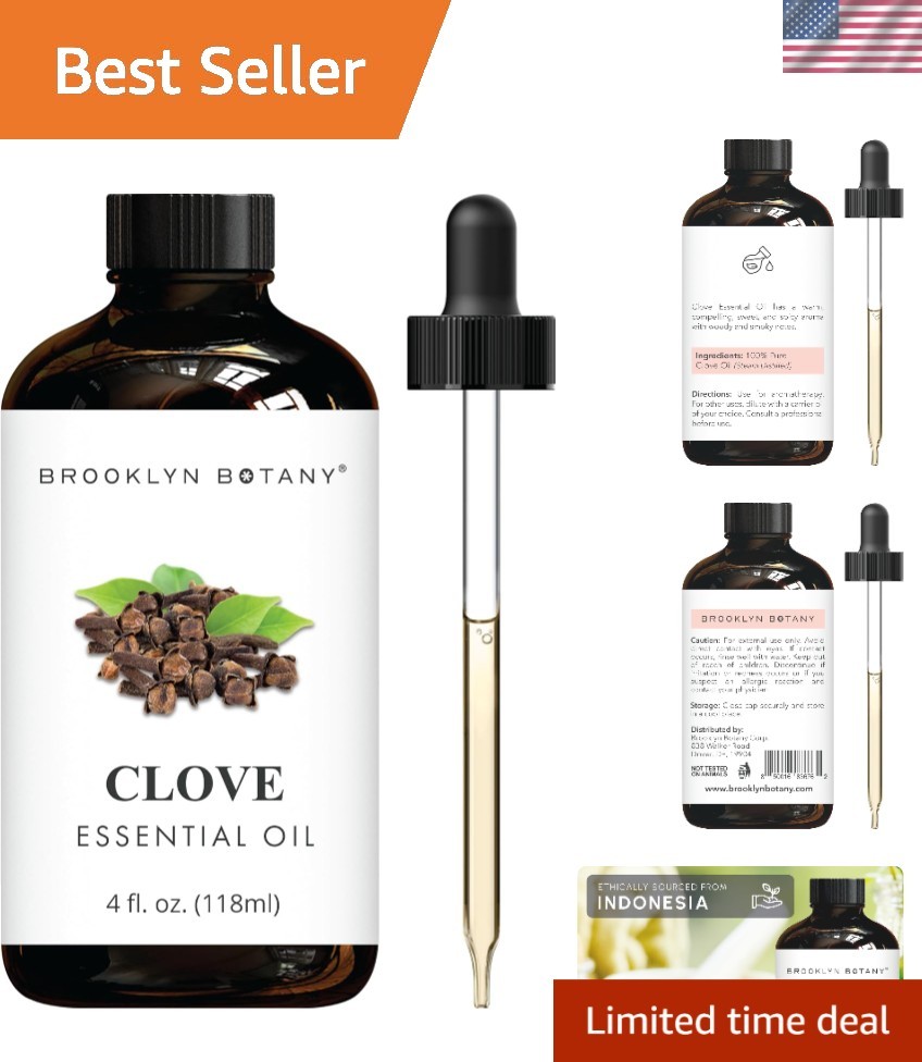 Clove Essential Oil – 4 Fl Oz – 100% Pure & Natural – Grade