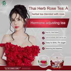 Rose Tea Thai Herb Hormone adjusting tea Balancing intestines Detox 0% sugar