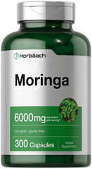 Moringa Oleifera Capsules | 6000mg | 300 Count | Non-GMO | by Horbaach