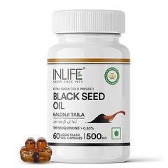 INLIFE Cold-Pressed Black Seed Oil 500mg 60 Softgel Capsules 9/2027