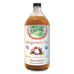 Gopals 100 % PURE Organic MANGOSTEEN ONE Juice Liquid Superfruit 32oz Glass