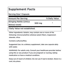 Swanson Stinging Nettle Root Capsules, 500 mg, 100 Count