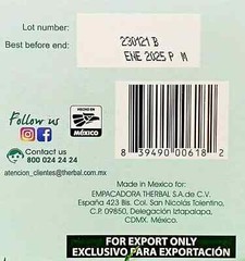 25 Tea bags Eucalyptus & Thyme Tea / Te de Eucalipto Y Tomillo