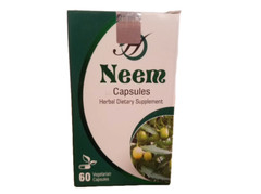 Neem Capsules Herbal Dietary Supplement 60 Vegetarian Capsules