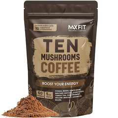 Mushroom Coffee Organic (60 Servings) 10 Mushrooms (Lion’S Mane, Cordyceps, T…